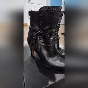 Women's COACH leather heeled ankle boots